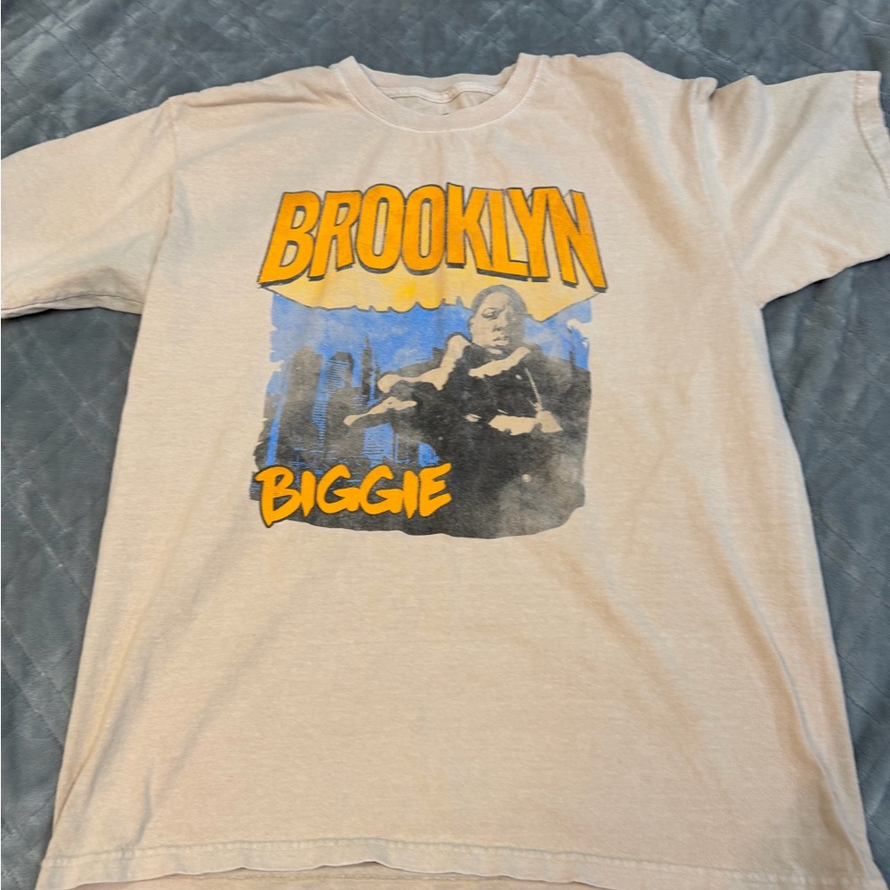 Vintage Biggie Men's Graphic Tee - Cream